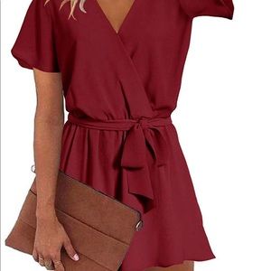 NWT Burgundy romper